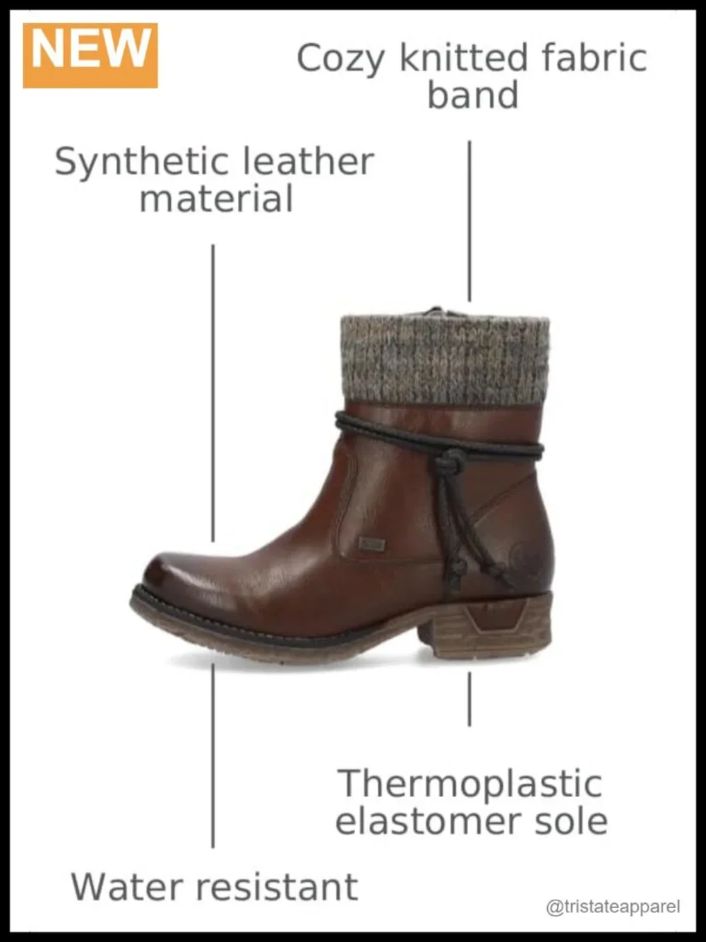 Women's Round Toe Block Heel Synthetic Leather Lace-Up Bootie Winter Casual